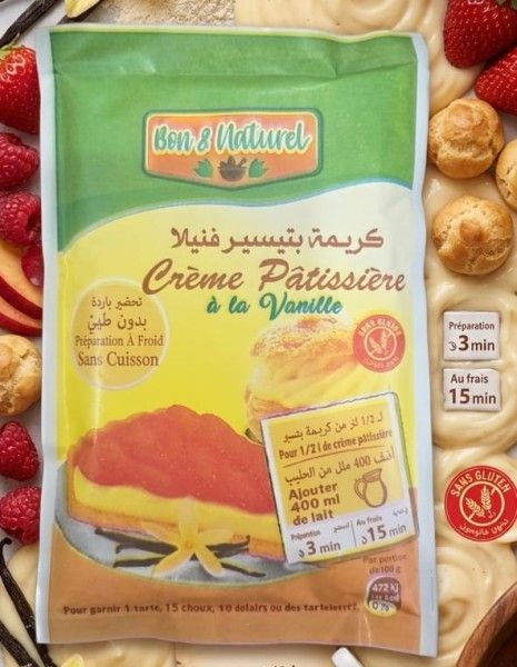 CREME PATISSIERE BON ET NATUREL 100G