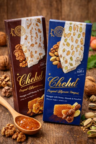 نوقا بالعسل ولوز فستق جوز 100غ